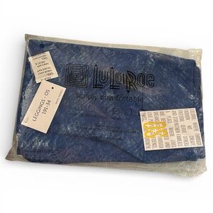 NEW LuLaRoe OS Blue Patterned Leggings - Super Soft! One Size